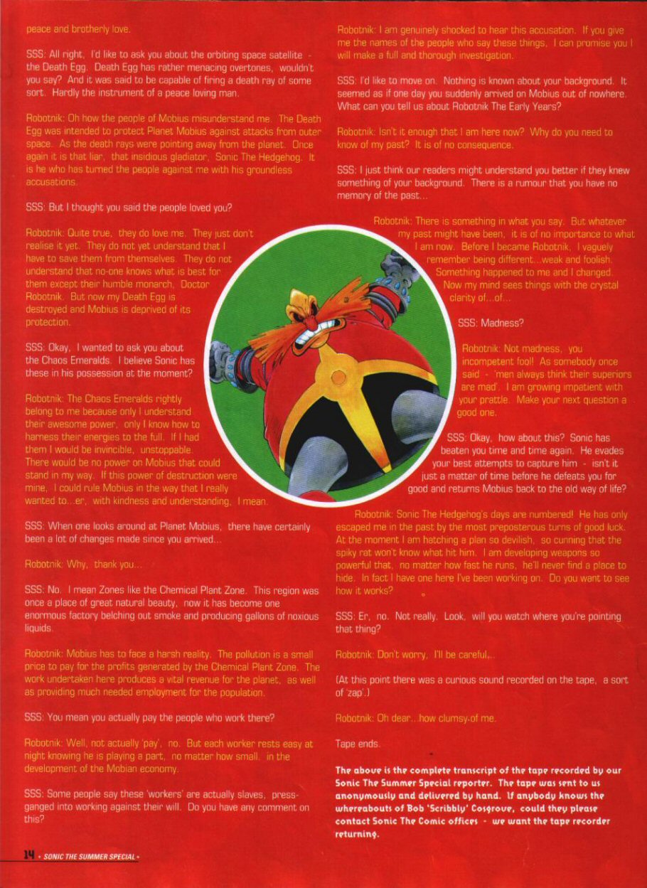 Sonic Holiday Special - Summer 1994 Page 13